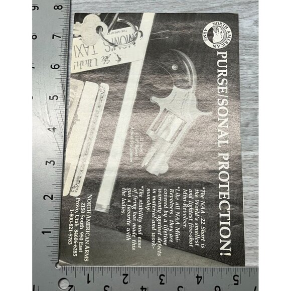 North American Arms Purse/Sonal Protection Vintage Print Ad 1990s Mini Revolver - Picture 2 of 6
